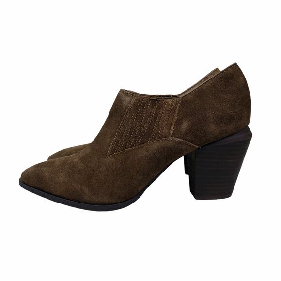 Splendid Hertha Block Heel Suede Booties Sable Brown Women's Size 8 NEW - Picture 6 of 13